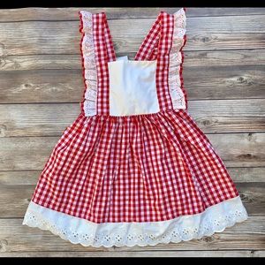 Eleanor rose red gingham 6/7